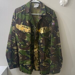 Rag Union Camouflage Jacket with Gold Accents M/L
